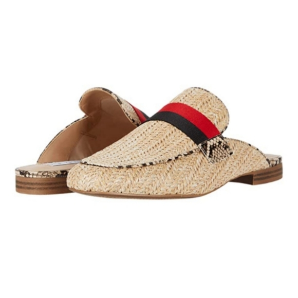 Steve Madden Shoes - NEW Steve Madden Raffia Snake Loafer Mule
